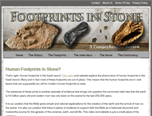 Tablet Screenshot of footprintsinstone.com